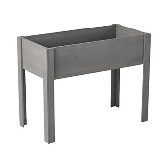 Wooden Planter Box for Flowers, Herbs, Vegetables on Patio or Balcony