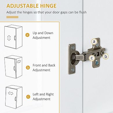 Freestanding Kitchen Pantry Cabinet with Doors, Drawer, and Adjustable Shelves