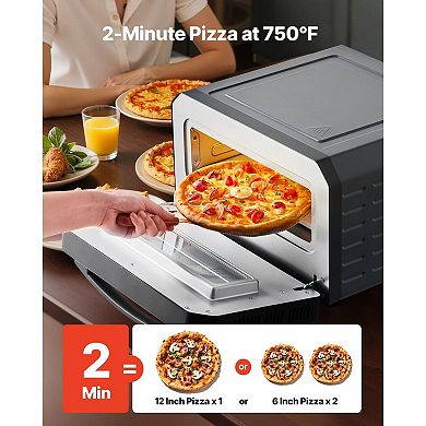 Electric Pizza Oven for Quick Crispy Pizza, Bread, and Roasted Veggies