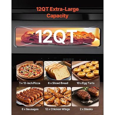 Electric Pizza Oven for Quick Crispy Pizza, Bread, and Roasted Veggies