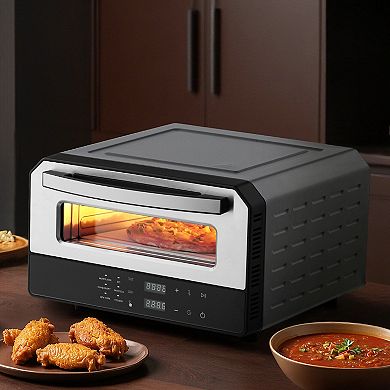 Electric Pizza Oven for Quick Crispy Pizza, Bread, and Roasted Veggies