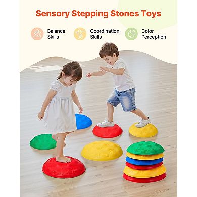 6-Piece Kids Sensory Stepping Stone Set with Non-Slip Turtle Designs