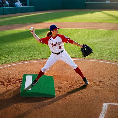 Foldable Baseball Pitching Practice Mound, Lightweight Mound for Home, Yard, or Ballpark