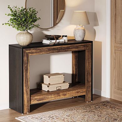 Farmhouse Accent Table Narrow Sofa Table for Entryway or Living Room