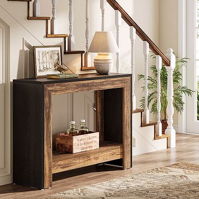 Farmhouse Accent Table Narrow Sofa Table for Entryway or Living Room