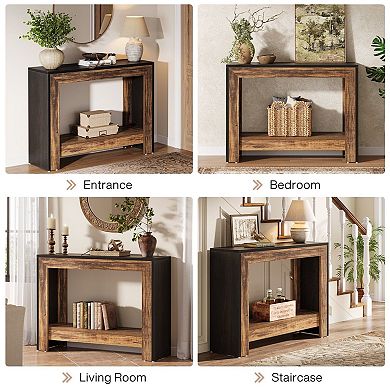 Farmhouse Accent Table Narrow Sofa Table for Entryway or Living Room
