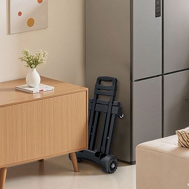 Compact Foldable Hand Truck, Expandable Dolly Cart for Moving Boxes and Cargo