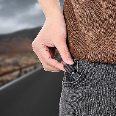 Compact Keychain Flashlight with High and Low Modes, Micro USB Charging