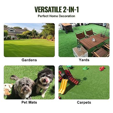 Artificial Grass Turf with Soft Fibers and Rubber Backing