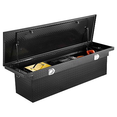 Aluminum Truck Bed Storage Tool Box with Lock for Tools and Roadside Gear