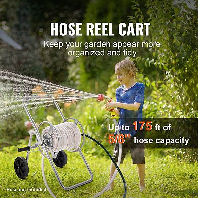 Garden Hose Reel Cart for Yard, Patio, and Car Washing
