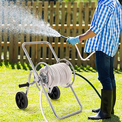Garden Hose Reel Cart for Yard, Patio, and Car Washing