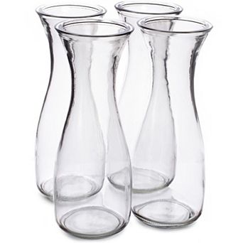 4 pc Glass Serving Carafe Set for Party, Wedding and Buffet Table