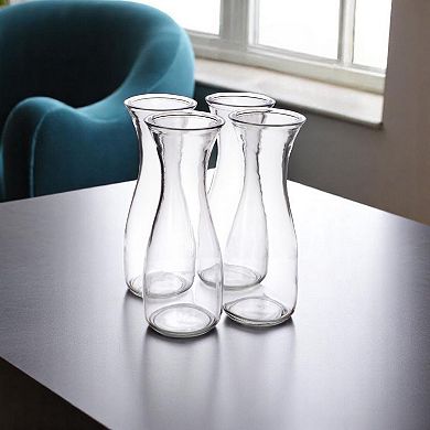 4 Piece Glass Serving Carafe Set for Party, Wedding and Buffet Table