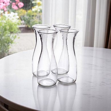 4 Piece Glass Serving Carafe Set for Party, Wedding and Buffet Table