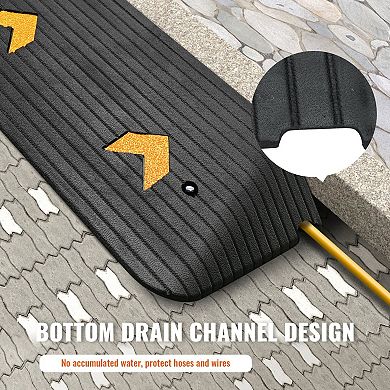 Entryway Ramp with Rubber Non-Slip Surface, Supports Mobility Devices and Scooters