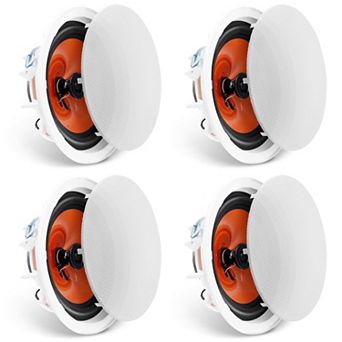 4-Pack In-Ceiling Speakers for Music and Movies, 100W Peak Power Home Audio