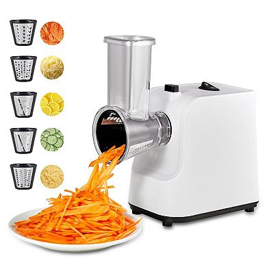 5-in-1 Electric Vegetable Slicer and Shredder for Fruits, Veggies, and Cheese