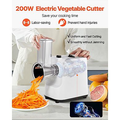 5-in-1 Electric Vegetable Slicer and Shredder for Fruits, Veggies, and Cheese