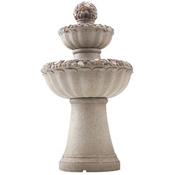 Modern Outdoor Indoor Water Fountain with Rock Design and Splash-Proof Base