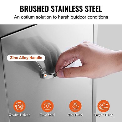 Stainless Steel Pull-Out Trash Drawer with Brushed Finish for Easy Cleaning