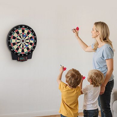 Electronic Dartboard with Soft Tips, 320+ Game Combinations, and LCD Screen