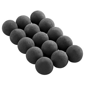 15 pc Ceramic Fireballs for Fire Pits, Patios, or Indoor Fireplaces
