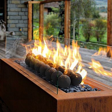 15-Piece Ceramic Fireballs for Fire Pits, Patios, or Indoor Fireplaces