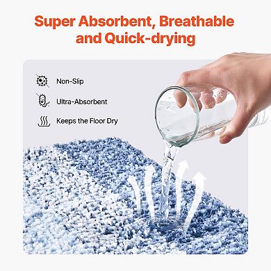 Soft Microfiber Bath Rug for Bathroom Floor, Absorbent Mat