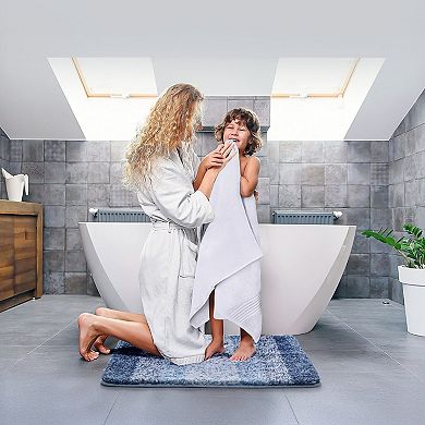 Soft Microfiber Bath Rug for Bathroom Floor, Absorbent Mat