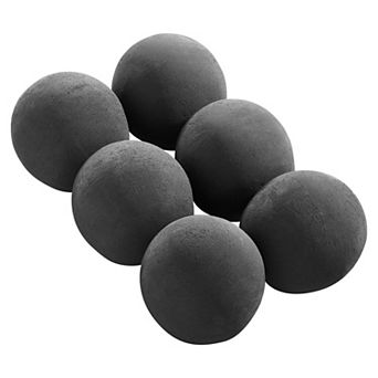 6 pc Ceramic Fireballs for Fire Pits, Fireplaces, Patios, or Camping
