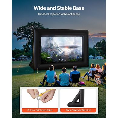 Portable Inflatable Projector Screen with Wide Viewing Angle for Parties and Camping