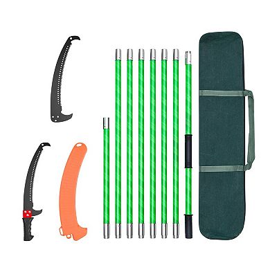 Adjustable Pole Saw and Tree Pruner Kit for High Branches with Carrying Bag