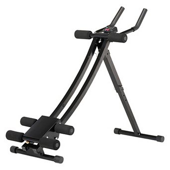 Ab Workout Machine for Home with 4 Intensity Levels and Smooth Rollers