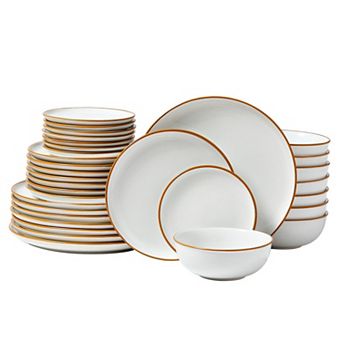 32 pc Ceramic Dinnerware Set for 8 with Plates and Bowls