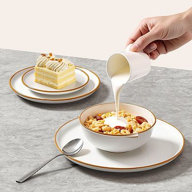 32-Piece Ceramic Dinnerware Set for 8 with Plates and Bowls