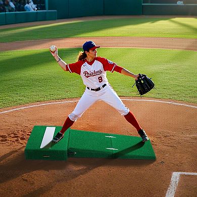 Baseball Pitching Mound with PP Turf, Portable Foldable Mound for Indoor and Outdoor Use