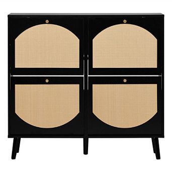 Narrow Entryway Modern Shoe Storage Cabinet with 2 Flip Compartments