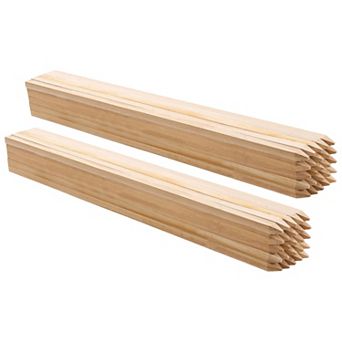 50 pc Fir Wood Garden Stakes for Plant Support, Fences, Pathways & Climbing Plants
