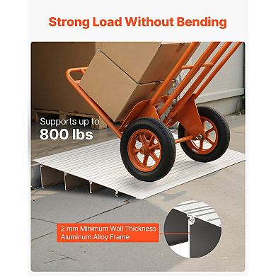 Aluminum Threshold Ramps for Home Entryways, Garages, and Patios, 4-Piece Set