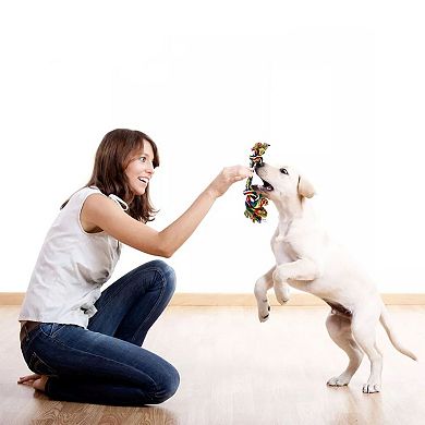 Interactive Rope Dog Toy with Knots for Teething and Playtime