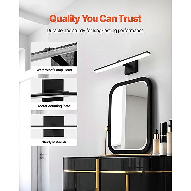 Modern LED Vanity Light for Bathroom, Waterproof and Dustproof Design