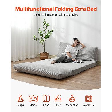 Folding Sofa Bed for Small Spaces, Dorms, or Studios with Fabric