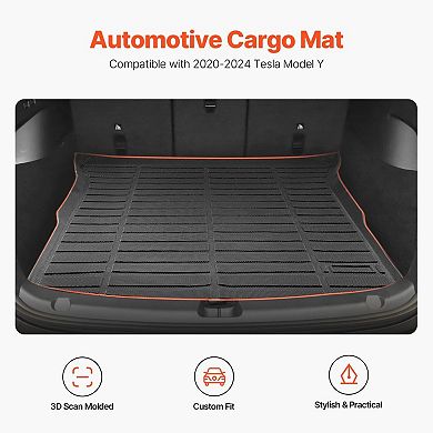 Custom Fit Vehicle Cargo Mat TPE Waterproof Mud Snow Pet Hair Protection