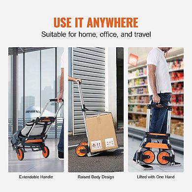 Compact Hand Truck for Carrying Supplies, Travel, and Household Items