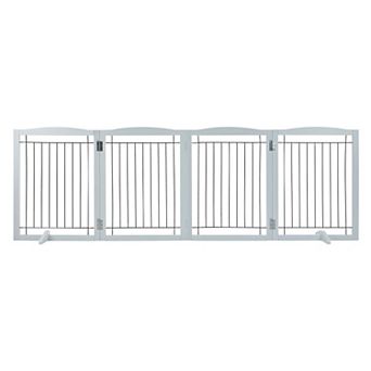 Foldable Wooden Gate for Doorways, Hallways, and Stairs, Extra-Wide