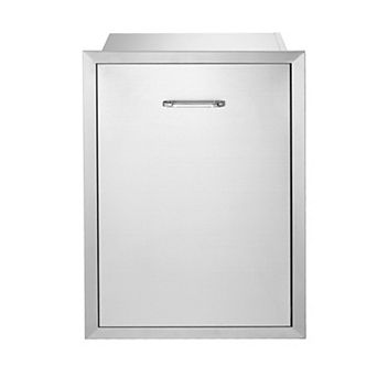 Stainless Steel Pull-Out Trash Drawer with Silent Rolling Rails