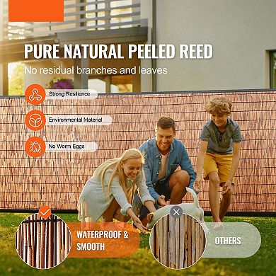 Outdoor Reed Privacy Fence Panel for Yard, Garden, Patio and Balcony