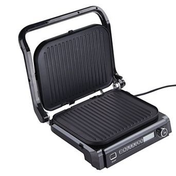 Electric Indoor Griddle with Removable Plates, 1800W Countertop Grill