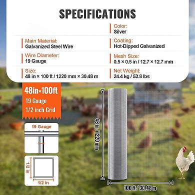 Garden Hardware Cloth Wire Mesh for Small Animal Control and Landscaping Projects